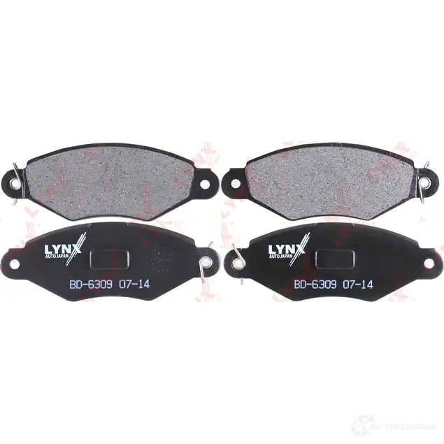Тормозные колодки дисковые, комплект LYNXAUTO BD-6309 3639323 9 K4RW 4905601062371 - Изображение 1