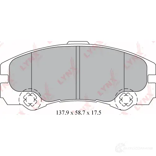 Тормозные колодки дисковые, комплект LYNXAUTO 3639289 OY2J Z BD-5919