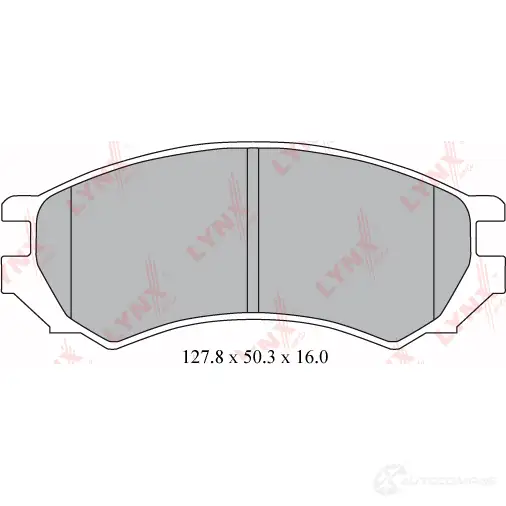 Тормозные колодки дисковые, комплект LYNXAUTO VCX9B F BD-5740 3639260