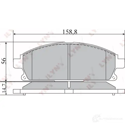 Тормозные колодки дисковые, комплект LYNXAUTO BD-5729 3639249 4YDHM 2
