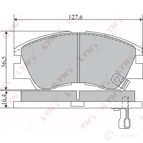 Тормозные колодки дисковые, комплект LYNXAUTO 3639219 S8APZ U BD-5519 изображение 0