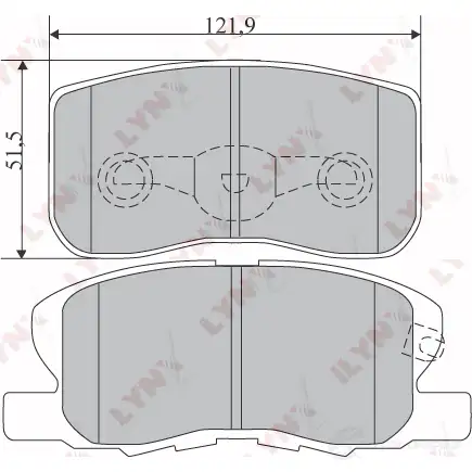 Тормозные колодки дисковые, комплект LYNXAUTO 3639215 J1OB 97 BD-5515 изображение 1