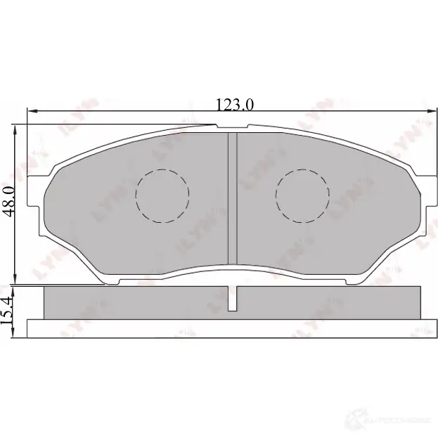 Тормозные колодки дисковые, комплект LYNXAUTO V38 LI8 4905601012482 BD-5512 3639214 изображение 1