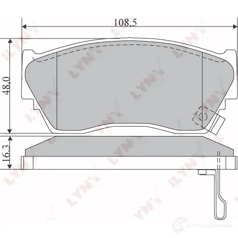 Тормозные колодки дисковые, комплект LYNXAUTO U Q65P BD-5110 3639118
