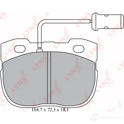 Тормозные колодки дисковые, комплект LYNXAUTO CL Z3P 3639097 BD-5000 изображение 0