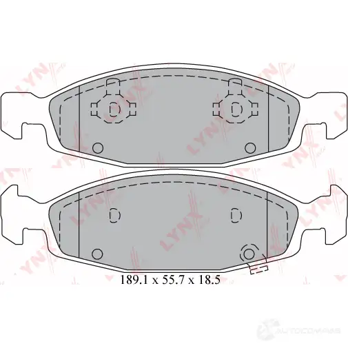 Тормозные колодки дисковые, комплект LYNXAUTO BD-4202 2 T34F 3639067 изображение 1