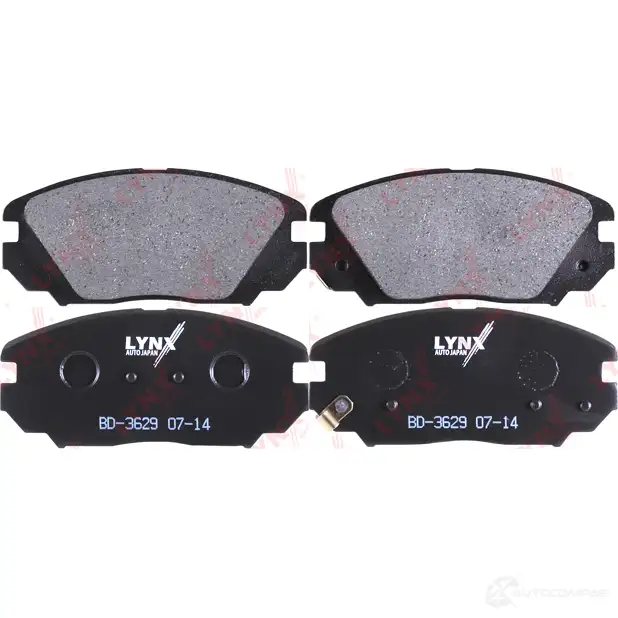 Тормозные колодки дисковые, комплект LYNXAUTO BD-3629 UPS FN 3639055 4905601063354 - Изображение 1