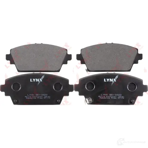 Тормозные колодки дисковые, комплект LYNXAUTO 3639013 0W6N A 4905601032541 BD-3422 - Изображение 1