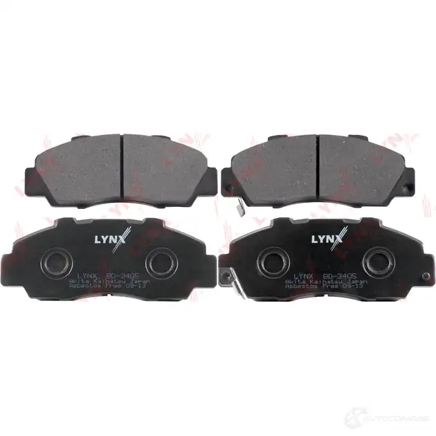 Тормозные колодки дисковые, комплект LYNXAUTO BD-3405 4905601010785 3638998 3CV1 VG изображение 0