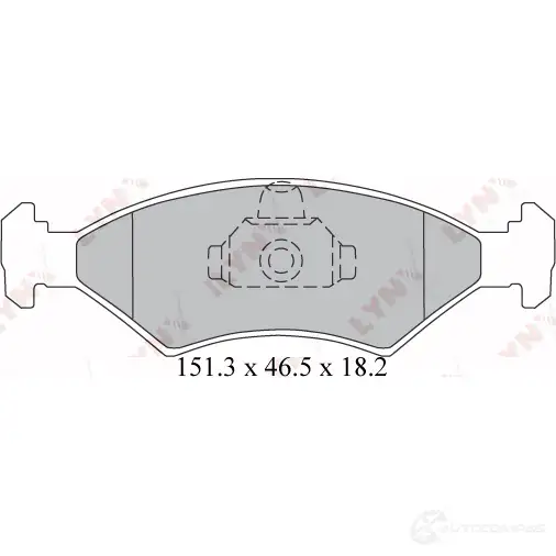 Тормозные колодки дисковые, комплект LYNXAUTO BD-3019 D3AULA N 3638974 изображение 0