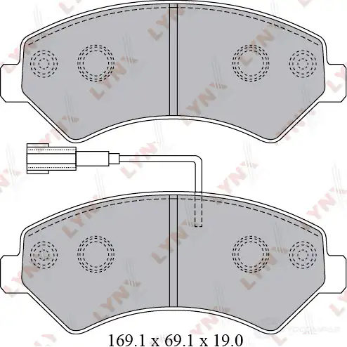 Тормозные колодки дисковые, комплект LYNXAUTO 3638951 BD-2829 DF8 NX 4905601048542 изображение 1