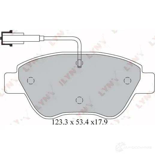 Тормозные колодки дисковые, комплект LYNXAUTO KCOD 1 4905601048474 BD-2812 3638936 изображение 0