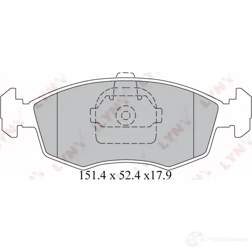 Тормозные колодки дисковые, комплект LYNXAUTO BD-2807 5ELE VX 3638932