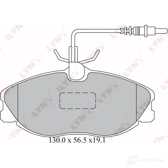Тормозные колодки дисковые, комплект LYNXAUTO 3638914 BD-2221 XVWL K