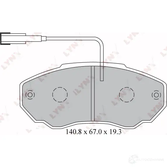 Тормозные колодки дисковые, комплект LYNXAUTO 4905601064986 3638908 6 KUA7N6 BD-2215 изображение 1