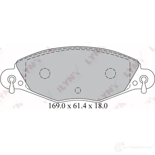 Тормозные колодки дисковые, комплект LYNXAUTO BD-2209 3638902 TB45 M изображение 1