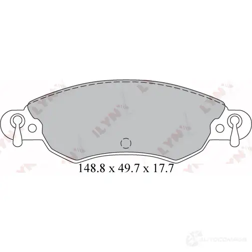 Тормозные колодки дисковые, комплект LYNXAUTO IONH49 A BD-2207 3638900