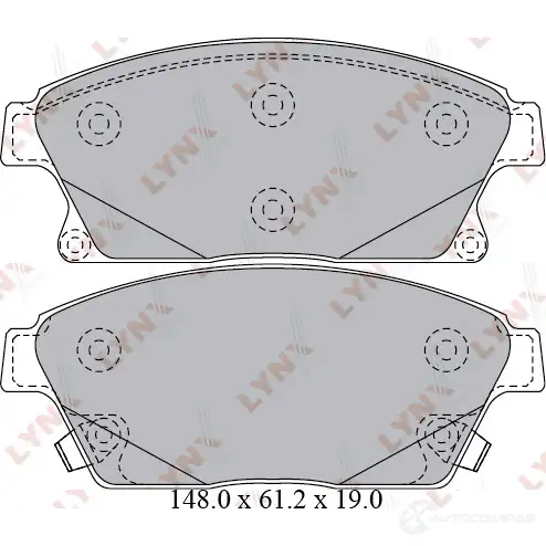 Тормозные колодки дисковые, комплект LYNXAUTO BD-1813 LIR R0 4905601060933 3638888 изображение 1