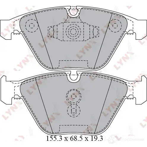 Тормозные колодки дисковые, комплект LYNXAUTO BD-1423 3638859 O9G G5 изображение 1