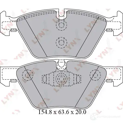 Тормозные колодки дисковые, комплект LYNXAUTO Y4P CL 3638857 BD-1421 изображение 0
