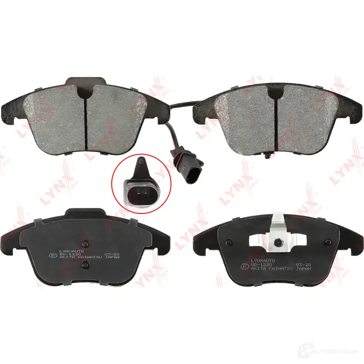 Тормозные колодки дисковые, комплект LYNXAUTO BD-1220 B9U TBWF 4905601048610 3638824 - Изображение 1