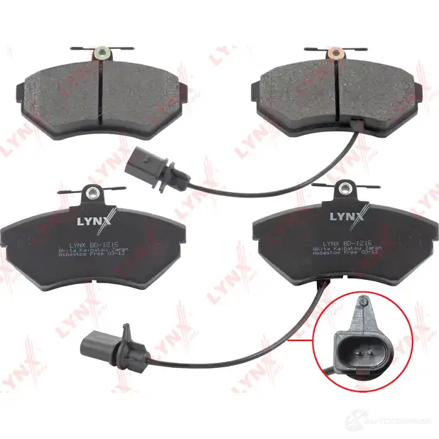 Тормозные колодки дисковые, комплект LYNXAUTO E5A 0F BD-1215 4905601037201 3638819 - Изображение 1