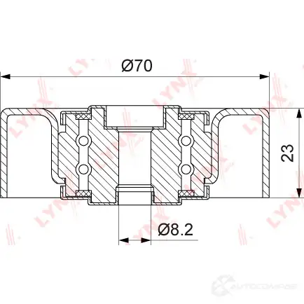 Паразитный обводной ролик приводного ремня LYNXAUTO 3653867 PB-7129 K8G XIVU изображение 1
