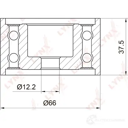 Паразитный обводной ролик ремня ГРМ LYNXAUTO YI 2HJ PB-3037 3653240 изображение 1