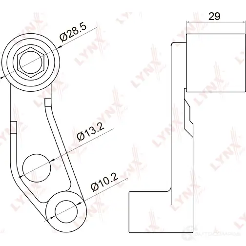 Паразитный обводной ролик ремня ГРМ LYNXAUTO 3653233 PB-3030 EJ4 GJ5 изображение 1
