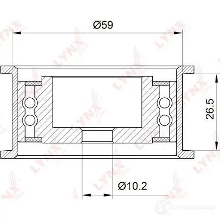 Паразитный обводной ролик ремня ГРМ LYNXAUTO 3653204 PB-3002 FIJV OS изображение 1