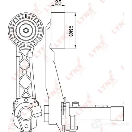 Натяжитель приводного ремня LYNXAUTO 3654821 VK8I8V M PT-3209 изображение 1