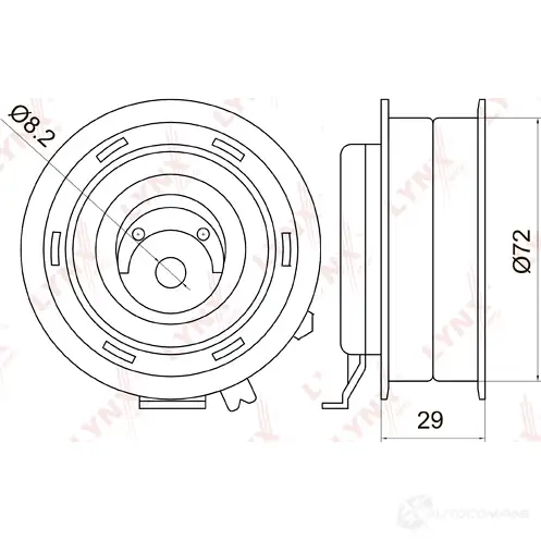 Натяжной ролик ГРМ LYNXAUTO PB-1006 3652880 IUV CP8V изображение 1