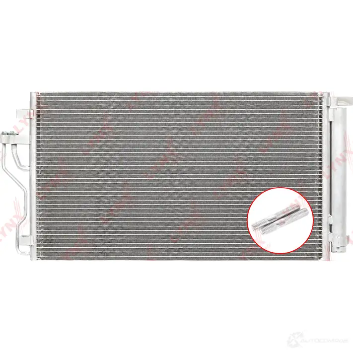 Радиатор кондиционера с осушителем LYNXAUTO YW XB9X 1438135681 rc0067