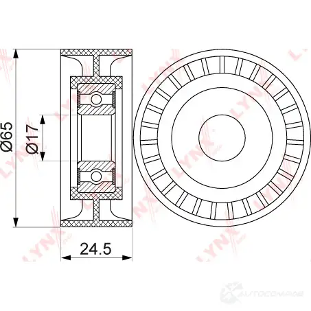 Натяжитель приводного ремня LYNXAUTO 3653508 PB-5139 16 N43 изображение 1