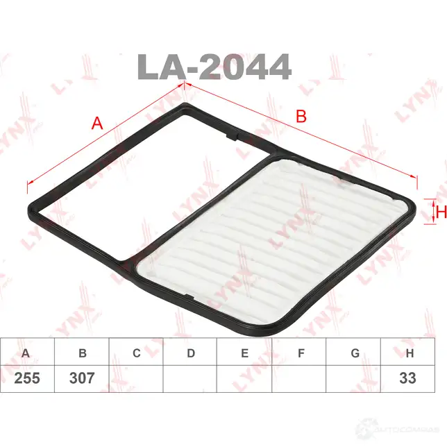 Воздушный фильтр LYNXAUTO UPJK 1F 3648639 LA-2044 изображение 0