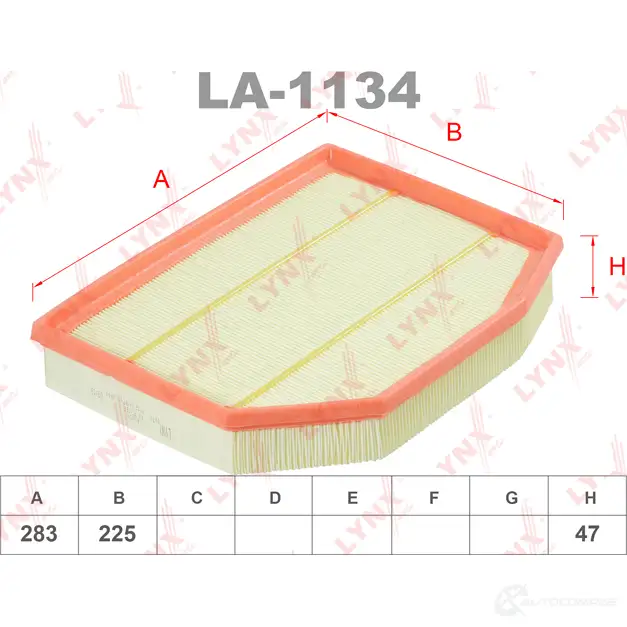 Воздушный фильтр LYNXAUTO LA-1134 4905601058206 06Z4T 0 3648216