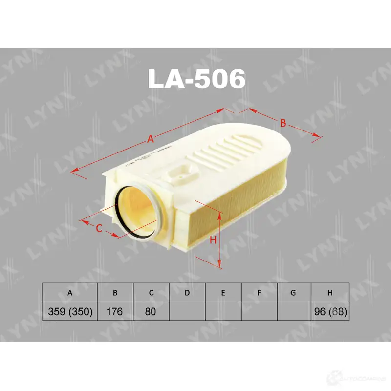 Воздушный фильтр LYNXAUTO 1268743081 F O00A LA-506