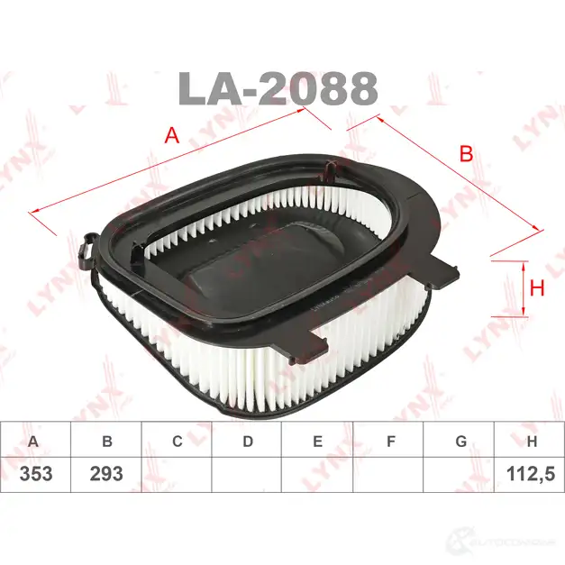 Воздушный фильтр LYNXAUTO 6P DSJ LA-2088 3648672