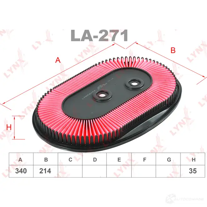 Воздушный фильтр LYNXAUTO P1 YDNG4 3648704 LA-271 4905601004975