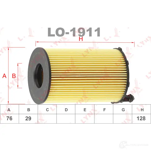 Масляный фильтр LYNXAUTO LO-1911 3649947 F4 A5B изображение 1