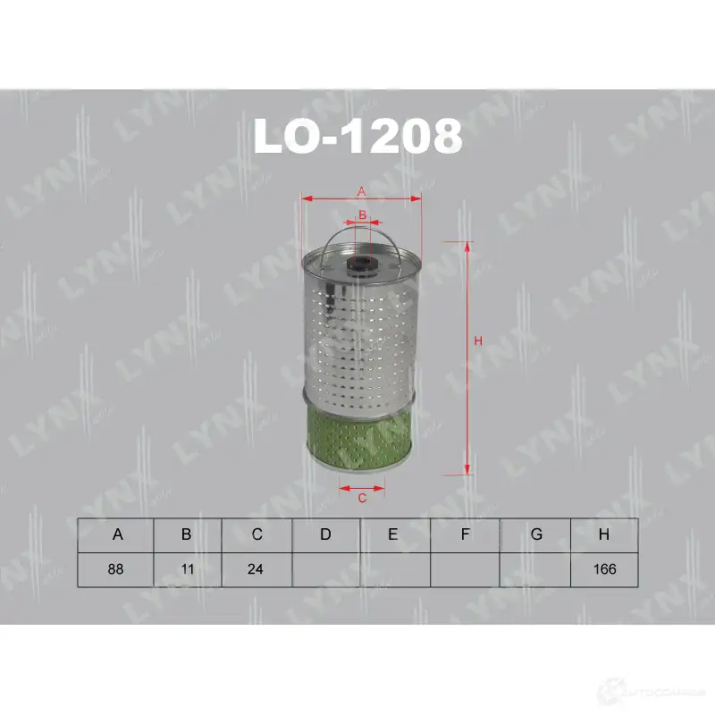 Масляный фильтр LYNXAUTO VE6E1 B 3649894 4905601033548 LO-1208 изображение 0