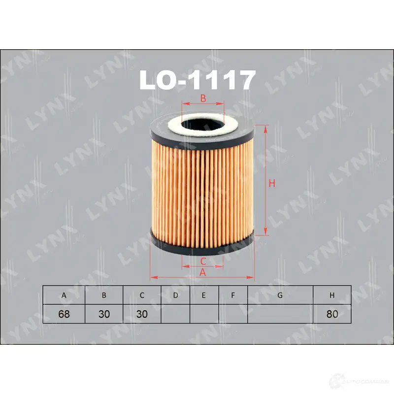 Масляный фильтр LYNXAUTO LO-1117 4905601049990 3649885 P5S KS изображение 0