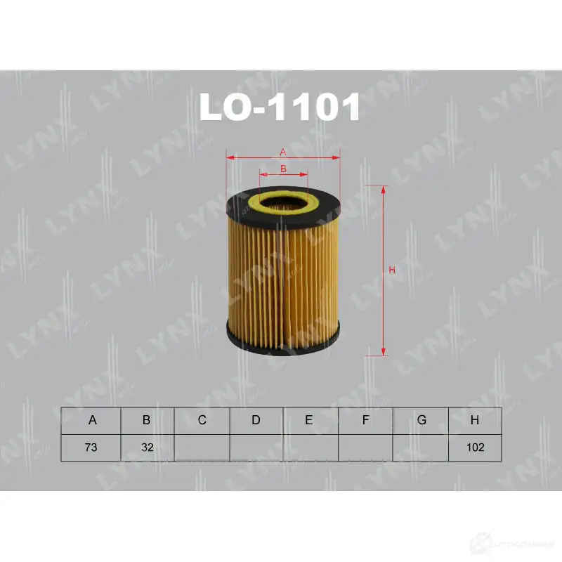 Масляный фильтр LYNXAUTO 3649874 LO-1101 4905601007884 XHVR L изображение 0