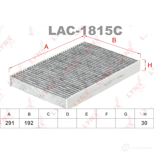 Салонный фильтр LYNXAUTO 1422897681 LAC-1815C 8UGY Z