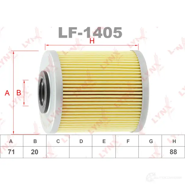 Топливный фильтр LYNXAUTO 3649615 4 LKYR LF-1405 изображение 1