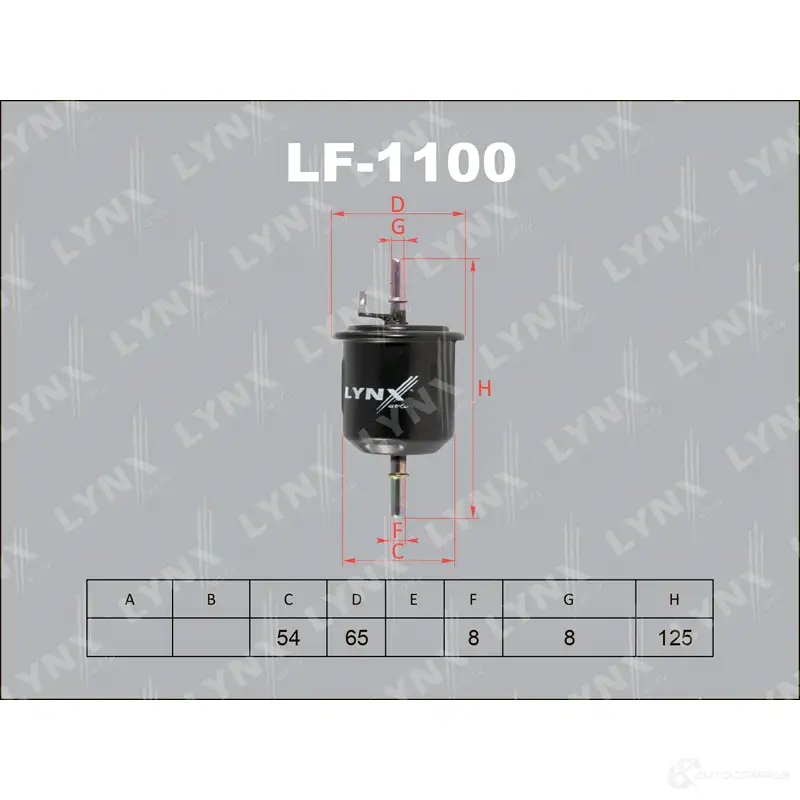 Топливный фильтр LYNXAUTO 4905601006351 6L4 MT9 LF-1100 3649539 изображение 0