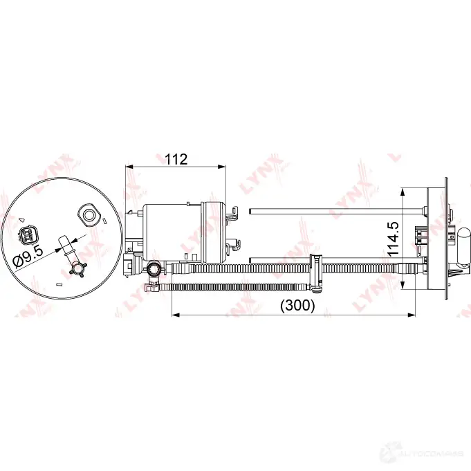 Топливный фильтр LYNXAUTO LF-1069M 3649527 PAQFX M изображение 1