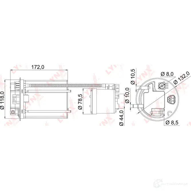 Топливный фильтр LYNXAUTO 3649844 LF-985M J TYCU 4905601060919 изображение 1