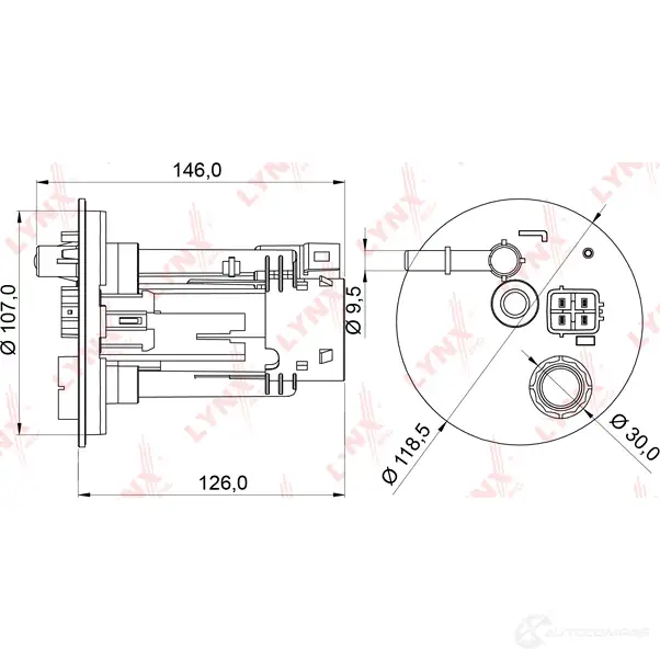 Топливный фильтр LYNXAUTO 4905601060834 LF-981M AP GLW8 3649840 изображение 1