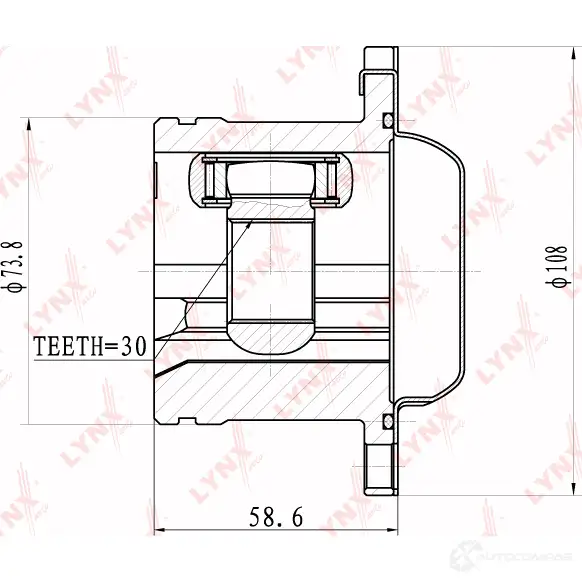 Шрус граната LYNXAUTO CI-8010 4905601010389 3644732 L7DC 0F изображение 1